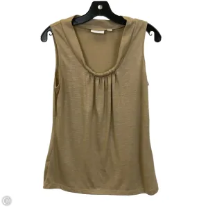 Top Sleeveless Basic By New York And Co In Tan, Size: L