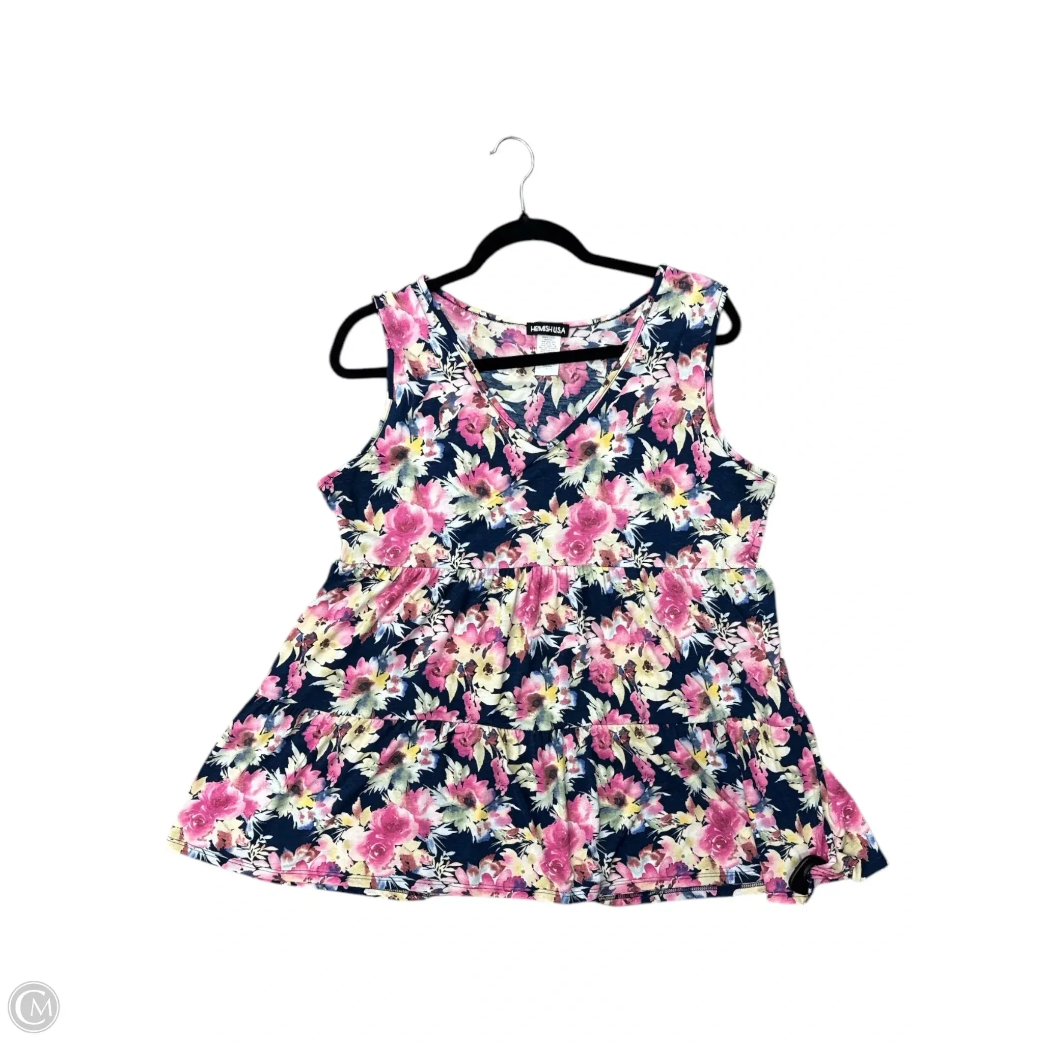 Top Sleeveless By Heimish Usa In Floral Print, Size: L