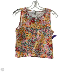 Top Sleeveless By J. Crew In Floral Print, Size: L
