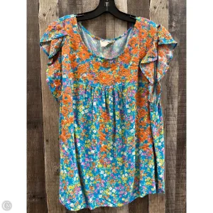 Top Sleeveless By Savanna Jane In Floral Print, Size: 3x