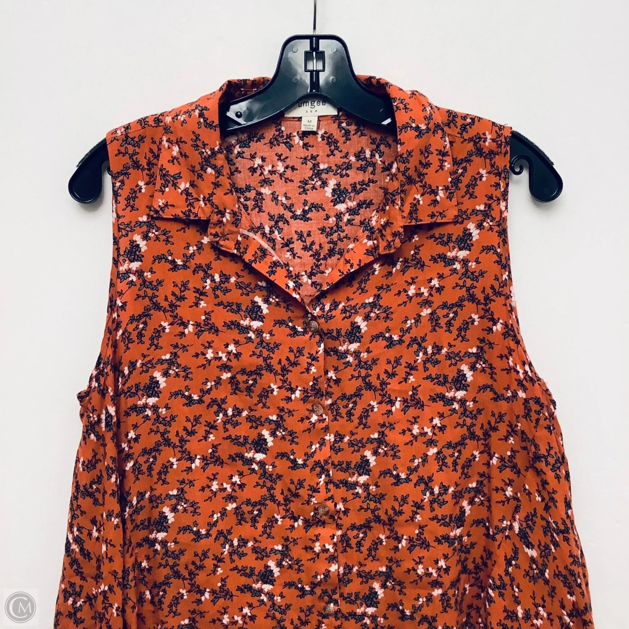 Top Sleeveless By Umgee In Floral Print, Size: M