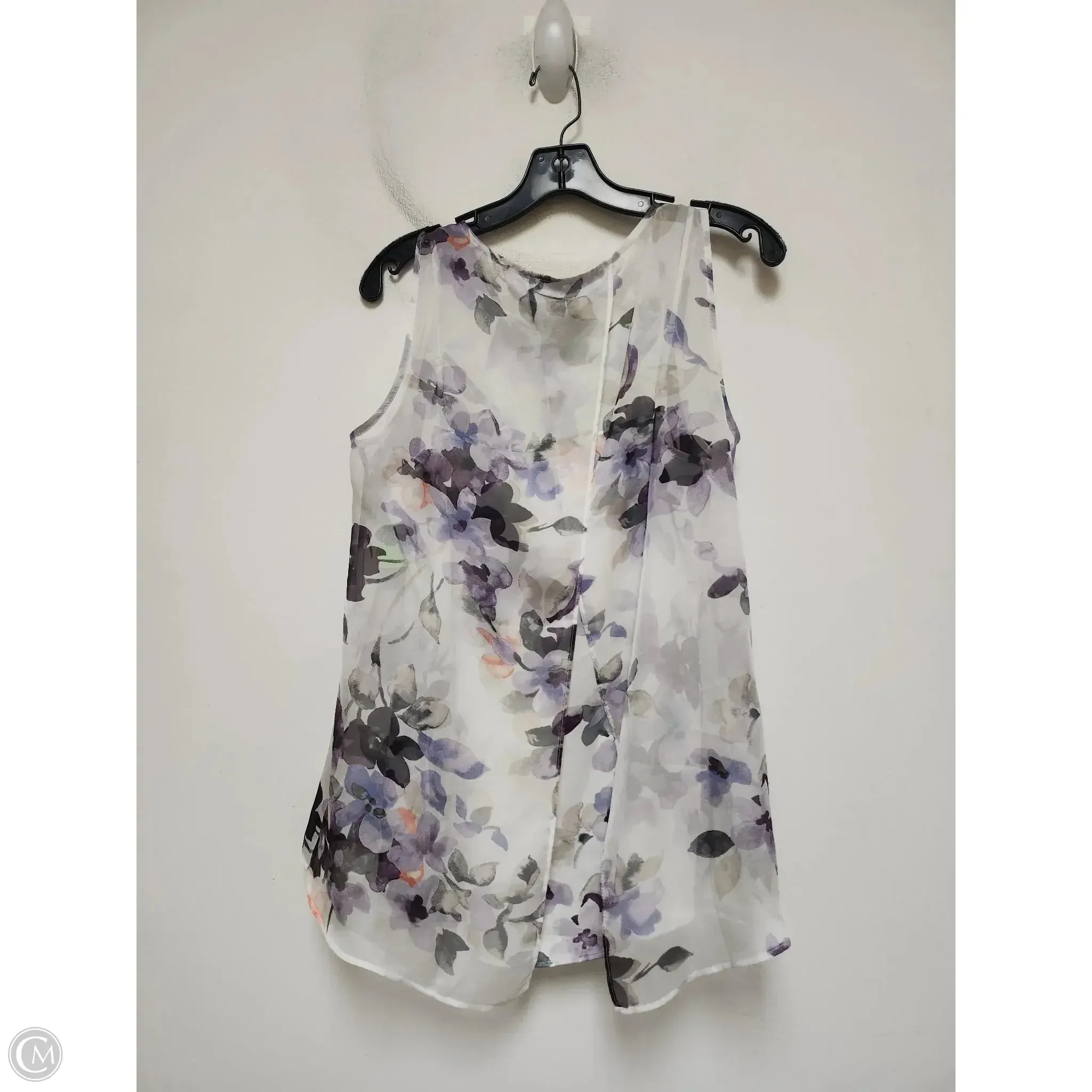 Top Sleeveless By White House Black Market In Floral Print, Size: S