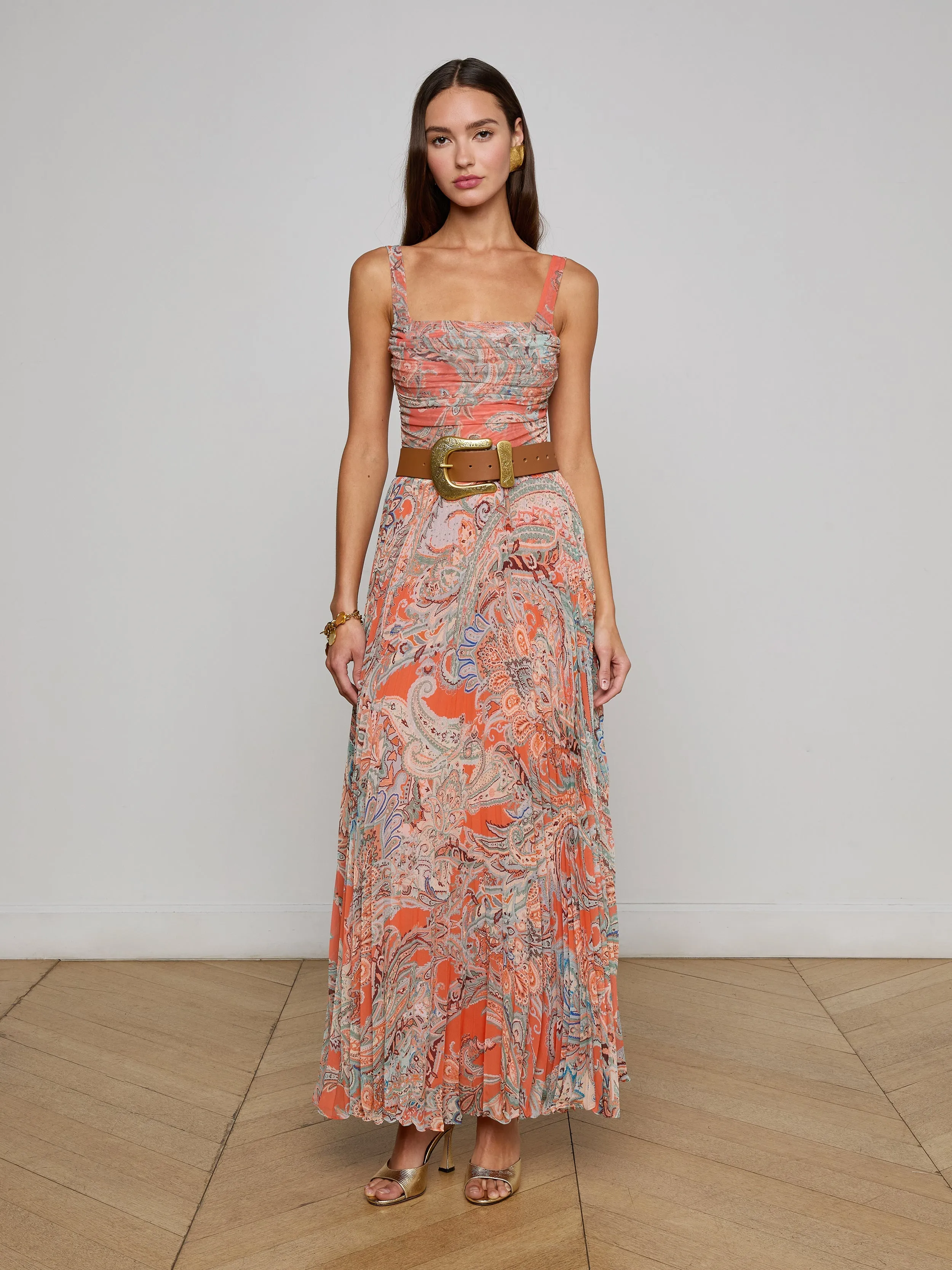 Torin Pleated Maxi Skirt