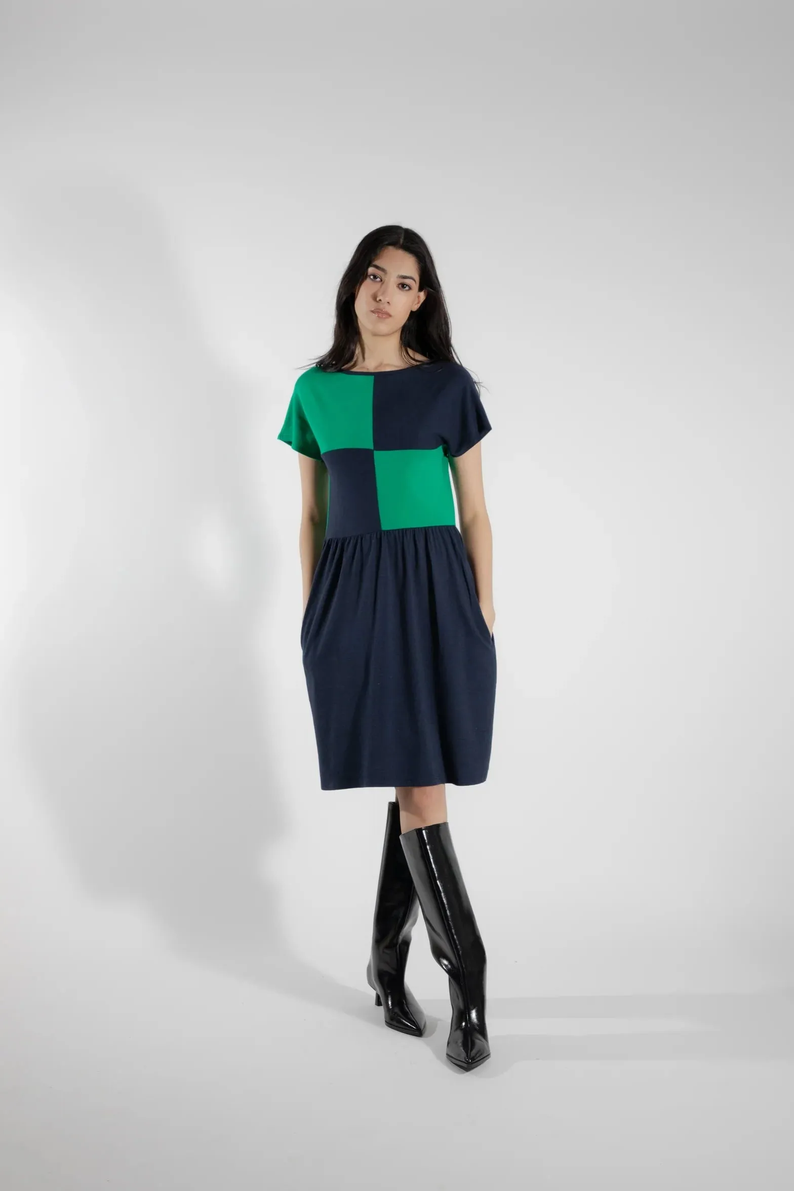 Ulva Two-tone Loose-fitting Dress