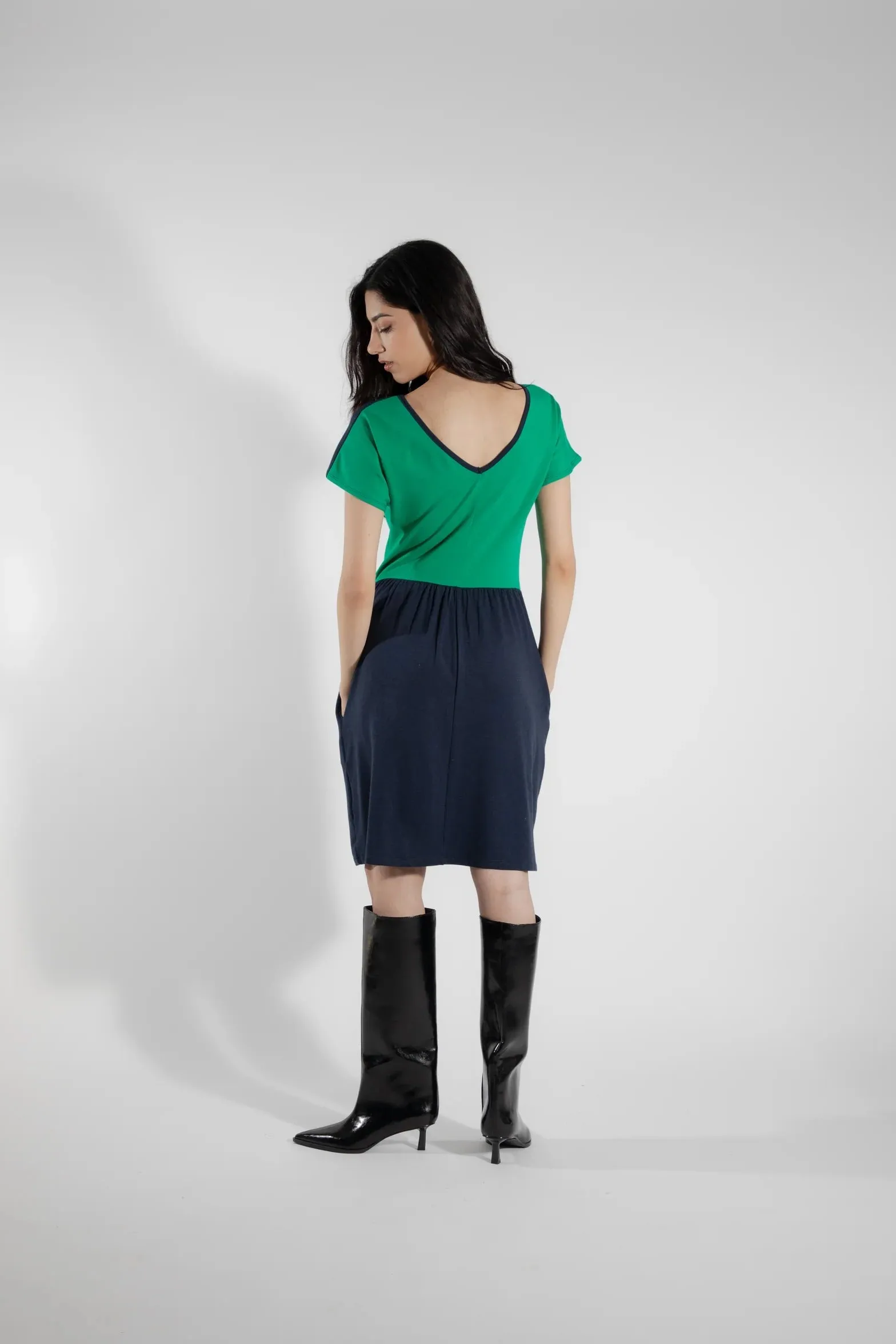 Ulva Two-tone Loose-fitting Dress