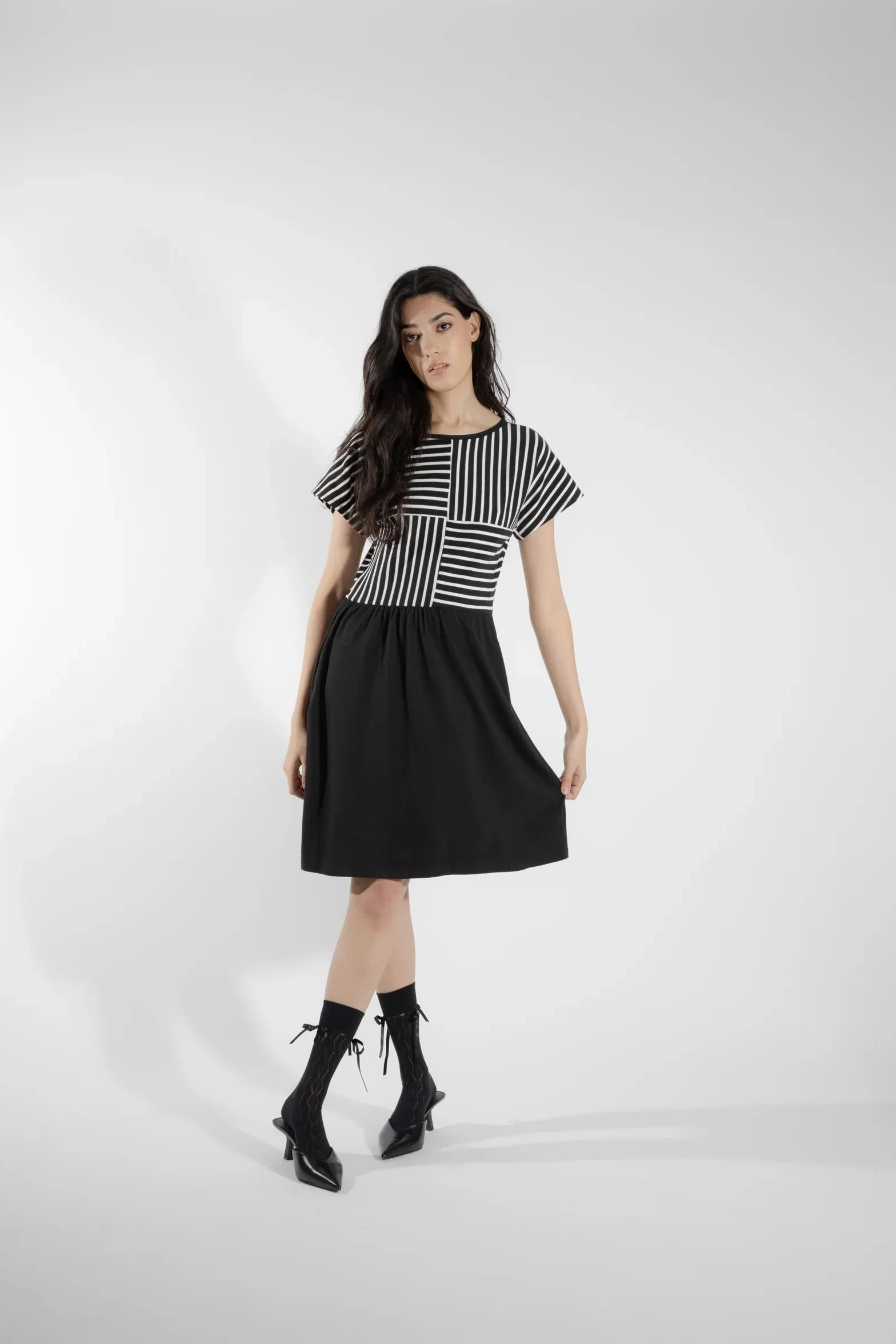 Ulva Two-tone Loose-fitting Dress