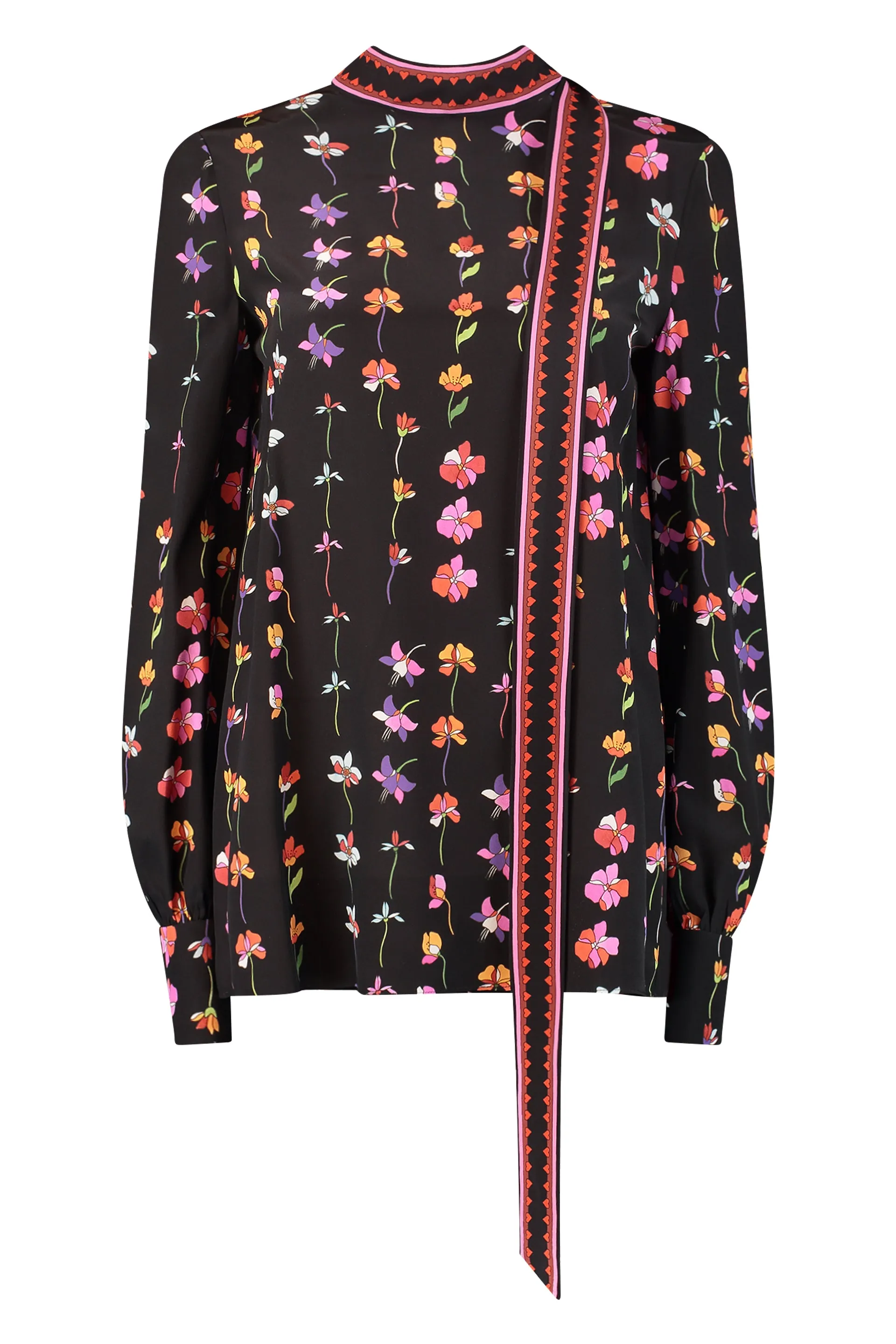Valentino Floral Printed Long-Sleeved Blouse