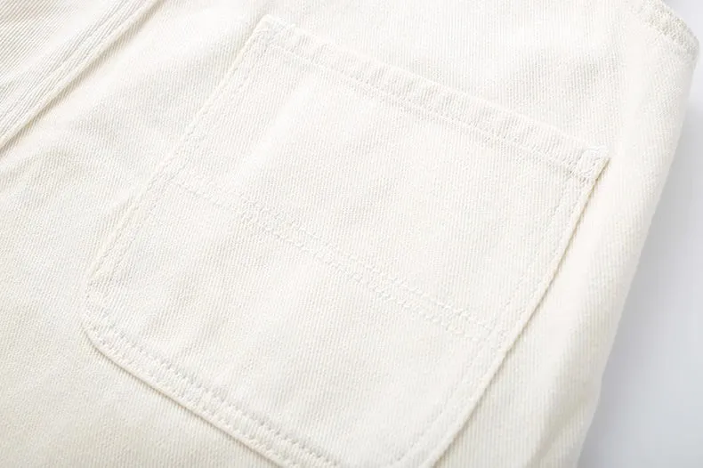 Wildflower Embroidered Overalls (White)