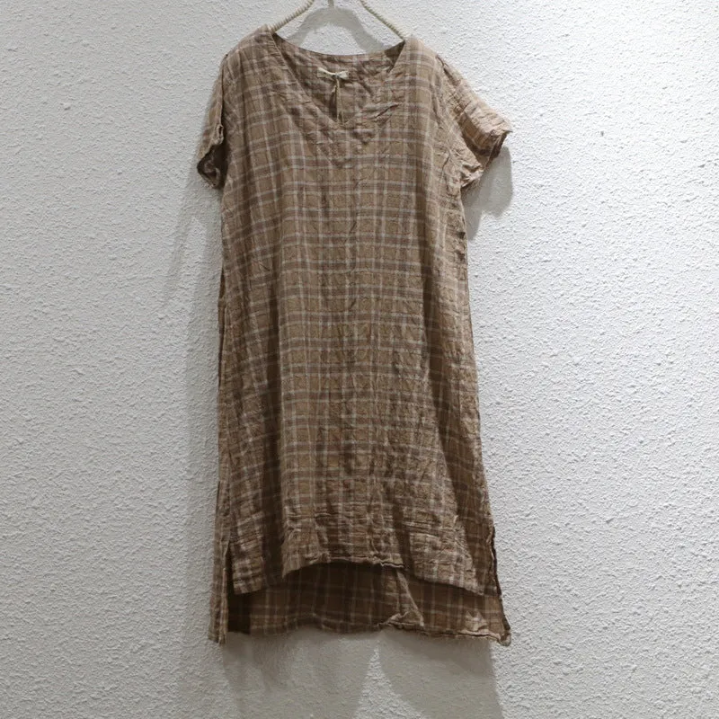 Women Summer Loose Cotton Linen Dress