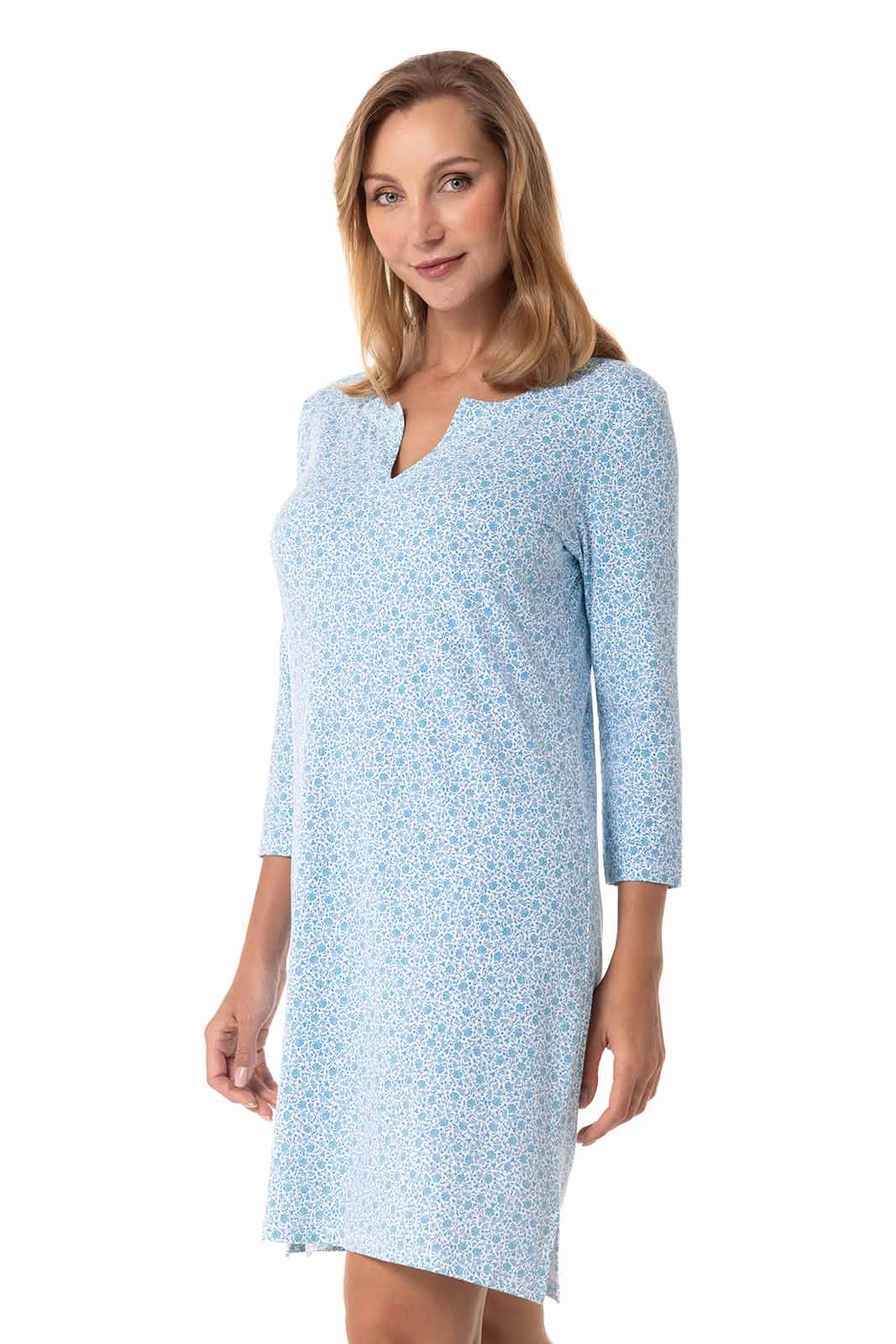 Women's Oceanside Tunic Dress | Malibu Blue Shell We