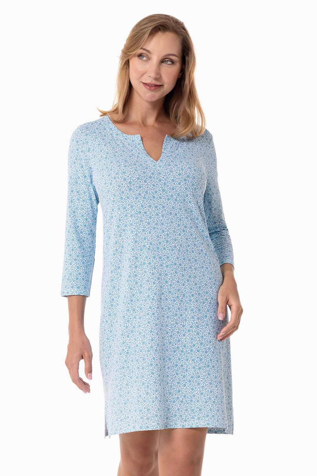 Women's Oceanside Tunic Dress | Malibu Blue Shell We