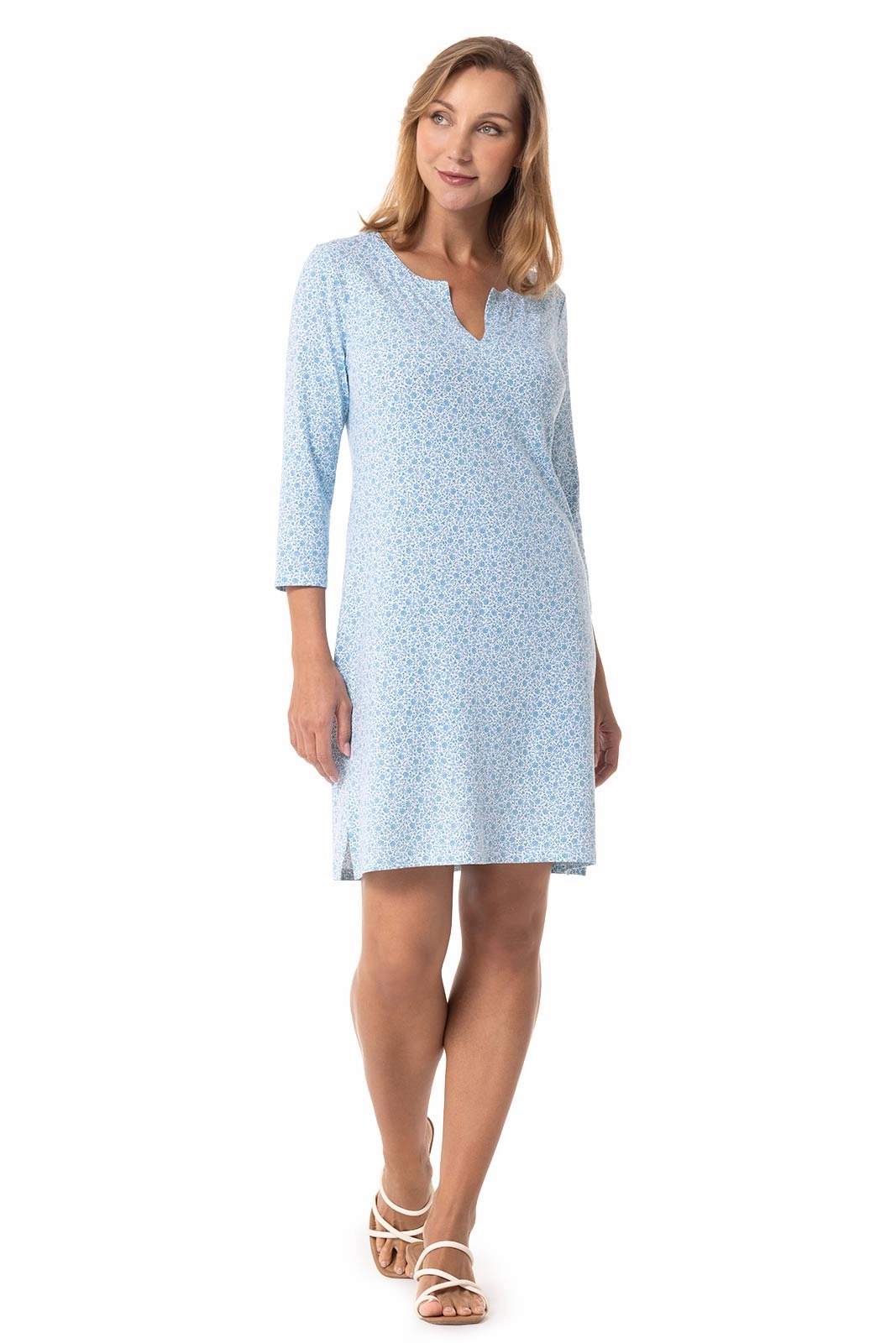 Women's Oceanside Tunic Dress | Malibu Blue Shell We