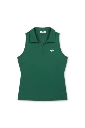 Women's Micro Mesh Sleeveless Dark Green