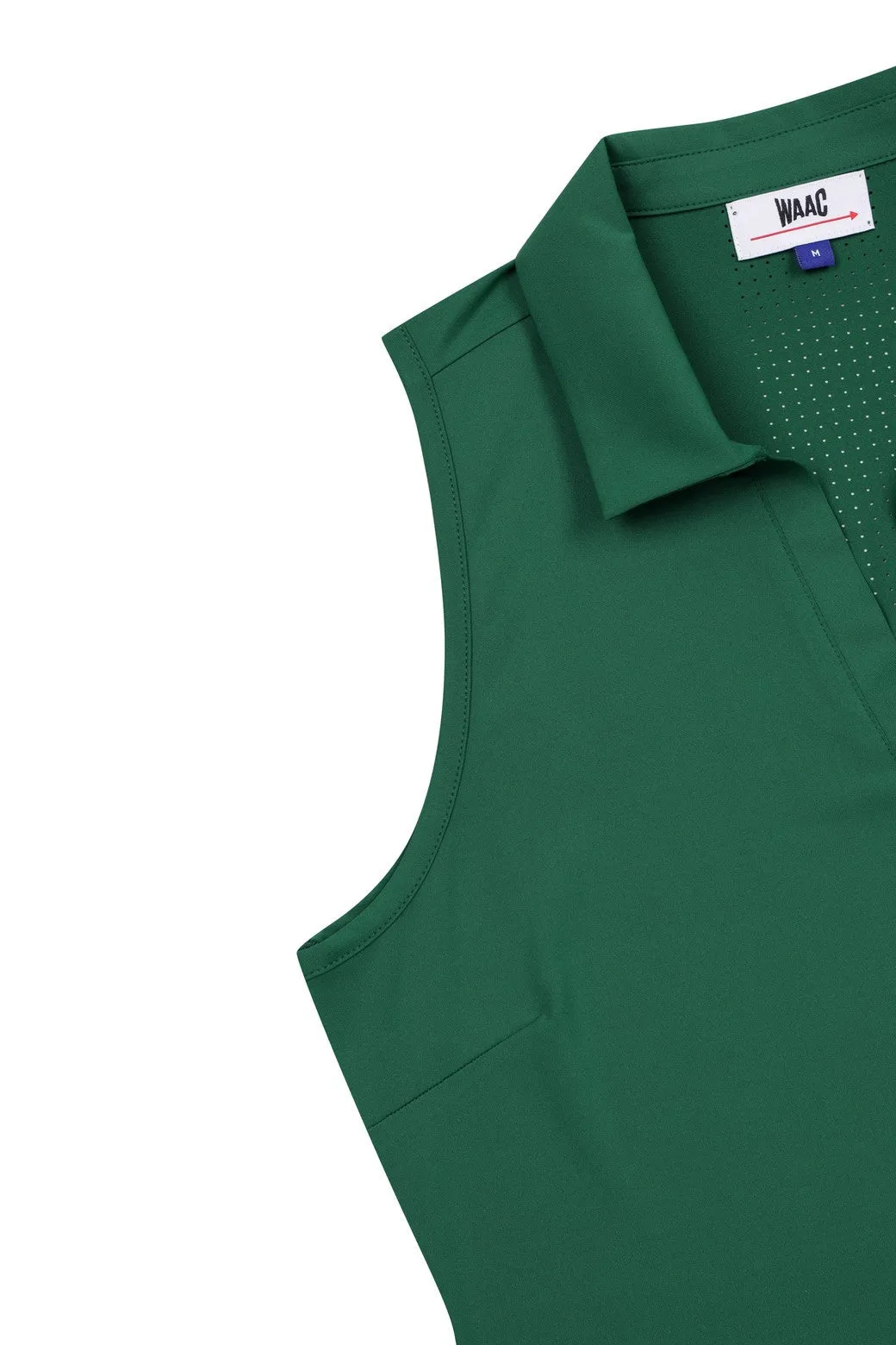 Women's Micro Mesh Sleeveless Dark Green