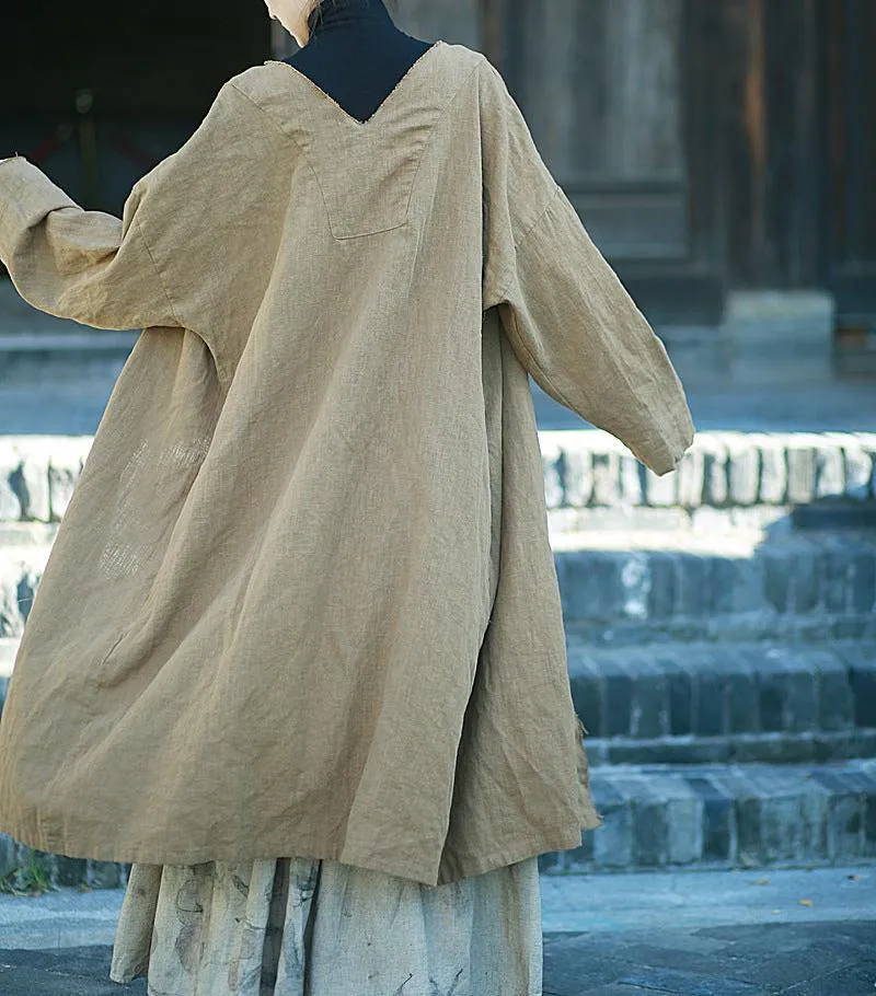Women's Vintage Raw Ramie Wrap Cardigans