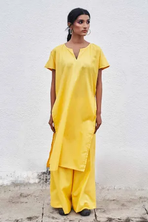 Yellow Loose Kurta & Pant Set