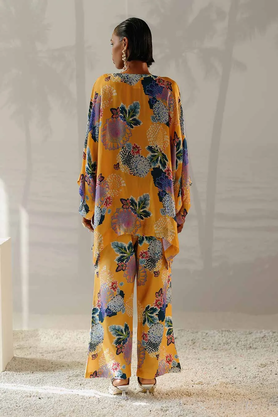 Yellow Printed Zoey Top & Pant Co-Ord Set