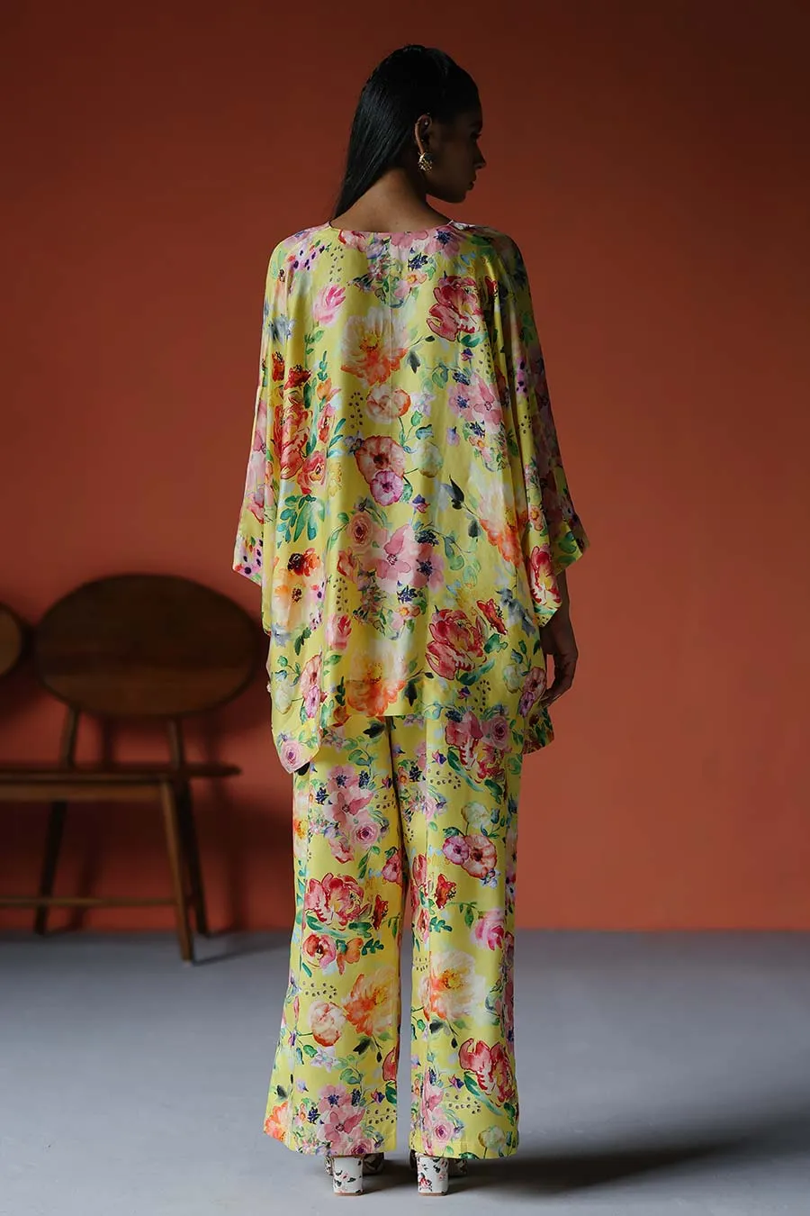 Yellow Printed Zoey Top & Pant Co-Ord Set