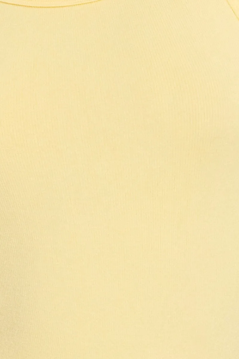 Yellow Singlet Top Sleeveless Seamless