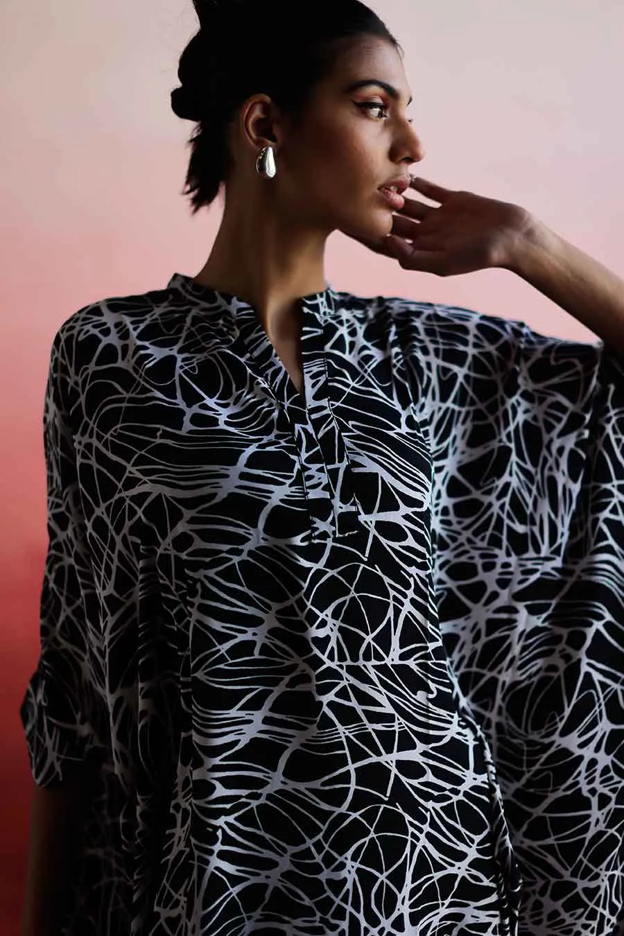 ZHEN - Long Kaftan & Pant Co-Ord Set