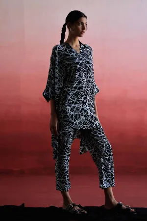 ZHEN - Short Kaftan & Pant Co-Ord Set