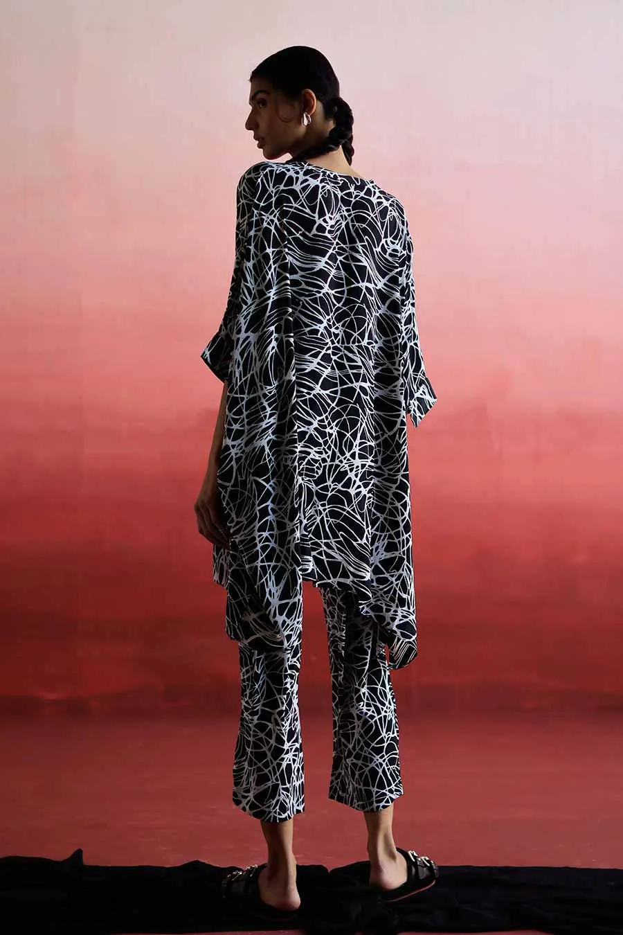 ZHEN - Short Kaftan & Pant Co-Ord Set