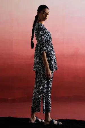 ZHEN - Smocking Top & Pant Co-Ord Set